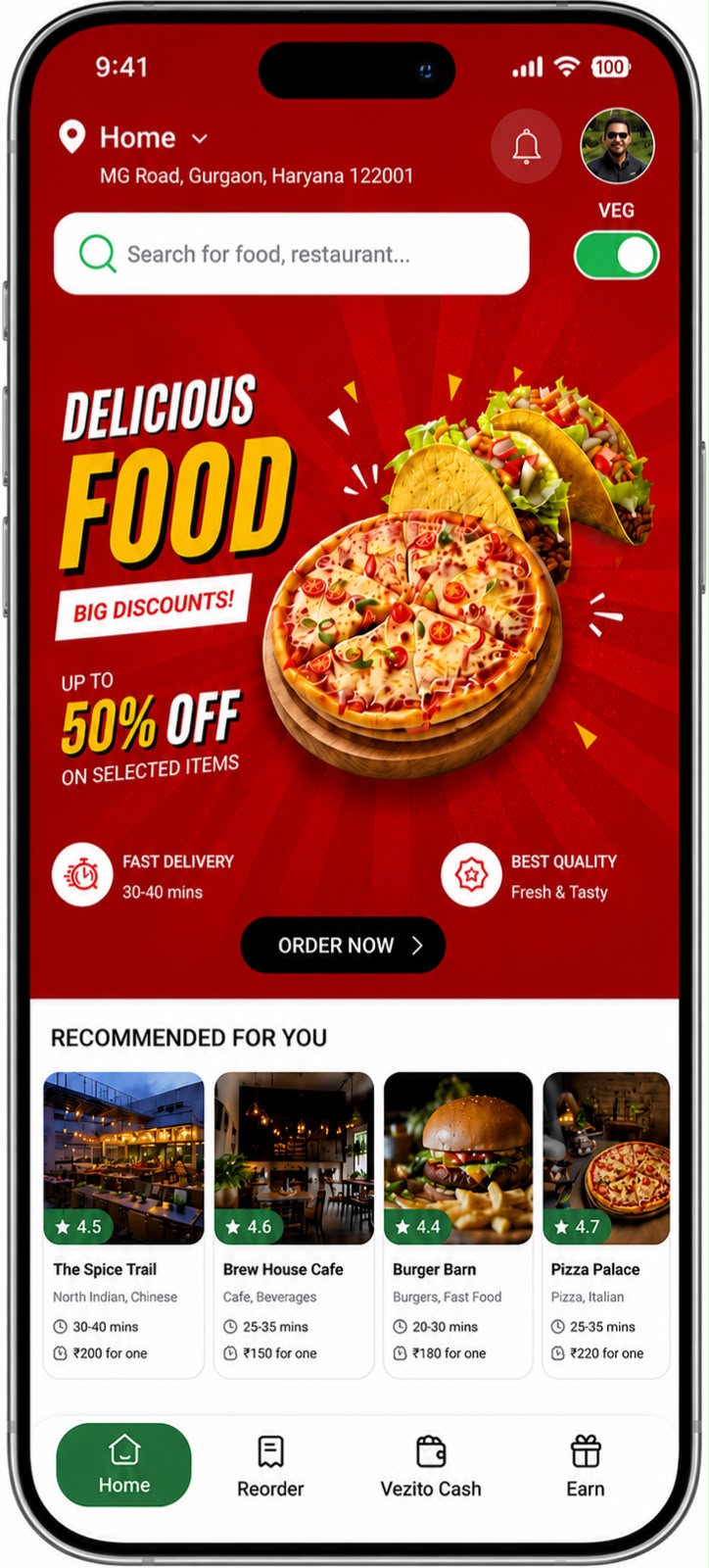 Vezito App Interface
